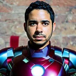A picture of myself wearing an IronMan suit