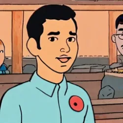 A picture of myself as a cartoon from the The Adventures of Tintin